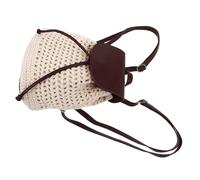 Generico Zaino All Uncinetto con Flap e Coulisse Boho Versatile per Perfetta per Vacanze