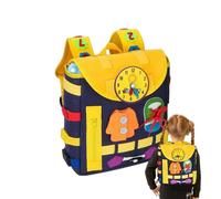 Generico Zaino Busy Toys - Feltro per bambini | Giocattolo educativo per l'apprendimento della scuola materna, attività di sviluppo prescolare, attrezzatura divertente portatile per ragazzi, ragazze