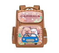 Genérico Zaino Capibara, Design Animale Adorabile | Impermeabile Grande Capacità Con Scomparto Per Ragazze Prima Infanzia Scuola Viaggi Campeggio, marrone, Consulte la descripción