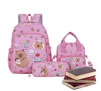 Genérico Zaino Capibara Per Scuola - Astuccio Capibara per Matite - Borsa Scuola Divertente per Bambini Adolescenti Studenti Primari Trasporti