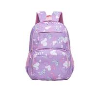 Generico Zaino capiente per studenti delle scuole primarie e secondarie, dalla quarta alla sesta elementare, leggero e con supporto per la schiena, ideale per le ragazze. (Viola, 32 * 14 * 47cm)
