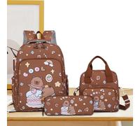 Generico Zaino Capybara con Porta Pranzo,Set Cartella Cartoon - Borsa Carina per Ragazze e Bambini Quotidiana da Viaggio con Astuccio e Porta Pranzo per Scuola Attività All'aperto