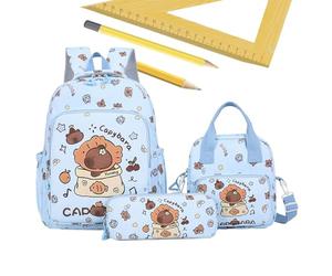 Generico Zaino Capybara Per Ragazze | Custodia A | Zaino Capybara | Astuccio-Capybara | Set Di Borse Porta Pranzo Estetiche Per Adulti, Università, Snack, Studenti, Adolescenti, Picnic, Scuola