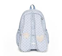 Generico Zaino Da Bambina, Zainetto Grazioso Dallo Stile Dolce, Caratterizzato Da Orecchie Da Coniglio A Pois E Rifiniture In Pizzo, Borsa Casual In Stile Preppy (Blu,Large)