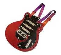 Genérico Zaino da donna, a tracolla da viaggio, a forma di chitarra, alla moda, diario di grande capacità, leggero, per telefono scuola lavoro viaggio, rosso, Consulte la descripción