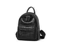 Generico Zaino da Donna in Pelle Bovina, Zaino Casual in Vera Pelle, Borsa da Viaggio 20 * 9 * 26 Cm, Tracolle Regolabili E Tasche Multiple, Borsa da Scuola Regalo per La Festa della Mamma (Black)