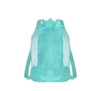 Generico Zaino da spiaggia extra-large resistente alla sabbia con coulisse per bambini, giocattoli da piscina, borsa portaoggetti per la raccolta di conchiglie