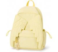 Generico Zaino Donna, Zaino Ragazza, Spallacci Ergonomici e Confortevoli con Dettagli a Forma di ala; Nylon Pratica, per Campeggio Viaggio Escursionismo Scuola (Giallo)
