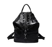 Genérico Zaino Hippie - Zaino Da Lavoro Con Patch In Pelle Per Portatile | Scuola Moderna Antifurto E Quotidiano Per Studenti, Nero, la descrizione, Vedere la descrizione