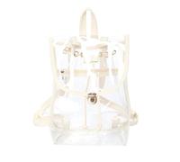 Generico Zaino in PVC trasparente Borsa impermeabile trasparente | Scuola, sport, shopping, stadio, viaggi, PVC trasparente, impermeabile, leggero, cerniera, unisex(Yellow)