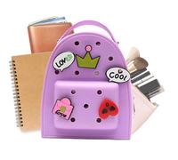Generico Zaino In Silicone Jelly - Spallacci Regolabili | Materiale Silicone Impermeabile - Borsa Carina Cartoon Con Ciondolo E Fori Ventilazione Zaino Leggero Viaggio Bambini Ragazze