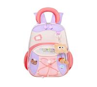 Generico Zaino per Bambina - Altezza 32 Cm Impermeabile A Tema Cartoon | Zaino Scuola Ragazzi Geometria Colori con Fibbia | Per Bambine Tre Sei Anni Scuola Materna e Elementare