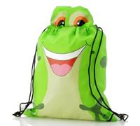 Generico Zaino per Bambini Sacca Zainetto per Scuola Bimbo Animali Scarpe Libri Vestiti palestra (RANA)