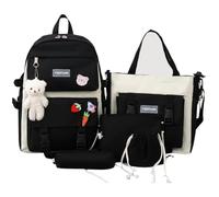 Generico Zaino Per Bambini Set Per La Scuola - Bottiglia D'acqua E Custodia A | Zaino Per Bambini Con Tasca Anteriore Del Canguro E Mesh Lato | Per Viaggi Per La Scuola Materna O Gite Di Un Giorno