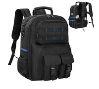 Genérico Zaino per elettricista, base rigida organizer, zaino per tecnico con tasche multiple, per tecnico, carpentiere, idraulico, fai da te, esterno e
