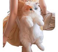 Generico Zaino Per Gatti Realistico, Zaino Per Gatti In Peluche | Giocattolo 120 Cm A Mano Con In Peluche Con Gatto Farcito - Borsa Per Animali A Forma Di Gatto Calico Per Amiche Donne Ragazze