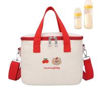 Genérico Zaino per pannolini da viaggio imbottito impermeabile, con fasciatoio e astuccio per ciuccio | grande maternità per neonati con tasche isolate per ragazzi e ragazze, articoli e, Rosso