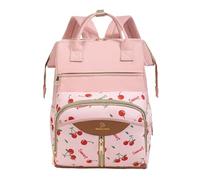 Genérico Zaino per pannolini - per bambini, per pannolini di maternità, borsa impermeabile per nido d'ape, con cinghie per passeggino, zaino grande per pannolini, borsa da viaggio per B, rosa