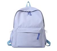 Generico zaino,per studenti maschi e femmine per libero Borsa da cinque pezzi Borsa da scuola per ragazzi semplice e di grande capacità Capsule (Blue, One Size)