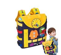 Generico Zaino per Toddler-Backpack educativo di Soft Felt con giocattoli da tavolo trafficati integrati, attività di apprendimento in età prescolare, strumenti di sviluppo delle competenze motorie