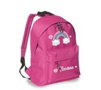 Generico Zaino Personalizzato per Bambini con nome Scuola Asilo Materna Elementare Zainetto Cartella Bimbi Gita Borsa Studenti DopoScuola Idea Regalo rainbow