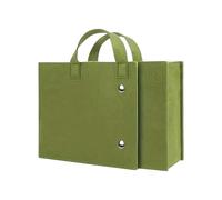 Generico Zaino Pieghevole in Feltro Verde - Organizzatore perr rDonna | Valigetta da Viaggio | Borsa per Laptop con Chiusura Lampo per Lavoro, Scuola e Università, Design Compatto, 29,5x19,5x4 cm