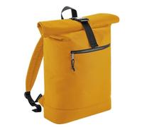 Generico Zaino Roll-Top Capacità: 20 litri Dimensioni: 32 x 44 x 13 cm (Mustard)