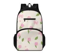 Generico Zaino Scuola Elementare Bambino Arco Floreale Rosa Chiaro Zaino Traspirante Per Bambini Dalla Prima Alla Quinta Elementari, Schienale Ergonomico, Grande Capacit