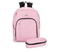 Generico ZAINO SCUOLA LUREX per Bambini e Ragazzi, con Ampi Scomparti, Tasca Frontale, Chiusura a Zip e Spallacci Regolabili, 32x43Hx23 cm, 31 L + BUSTINA OVALE PORTAPENNE