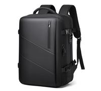 Generico Zaino sottovuoto Altissima Qualità espandibile fino a 60 litri con pompa sottovuoto USB-C, idrorepellente, lucchetto TSA, confome come bagaglio a mano, adatto per laptop, NERO