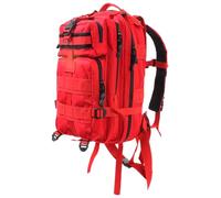 Genérico Zaino tattico militare rosso 35 litri per uso quotidiano e alpinismo con sistema molle e adattato per toppe, rosso, 35 Litros