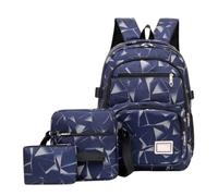 Generico Zaino Unisex Casual 900D Impermeabile Set 3 Pezzi College