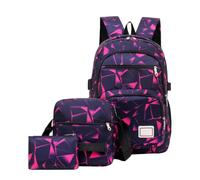 Generico Zaino Unisex Casual 900D Impermeabile Set 3 Pezzi College
