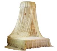 Generico Zanzariera a Baldacchino in Pizzo Stile Principessa | Tenda da Letto | Disponibile in Altri Colori (Beige)