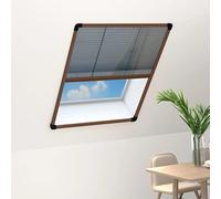 Generico Zanzariera Plissettata Finestre in Alluminio Marrone 80x100 cm,Marrone,1.2kg,148654