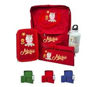 Generico Zebra Set completo Zaino Scuola Portapastelli Astuccio e Borraccia Personalizzati Con Nome Bambini Materna Elementari Asilo Medie Unisex Zainetto Bimbo Bimba Borsa Studenti Made in Italy