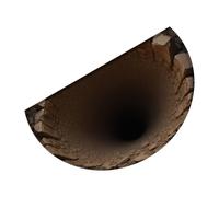 Generico Zerbino Da Ingresso Interno,Tappeto Semicircolare Con Illusione Ottica 3D - Tappeti con Effetto 3D,Per Sala Giochi Camera Da Soggiorno Appartamento Cucina Hotel Dormitorio Decorazioni