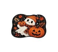 Generico Zerbino Halloween in tessuto con motivo zucca e gatto, tappeto decorativo rettangolare 40 x 60 cm per ingresso, bagno, corridoio e interni protetti in caso di utilizzo a secco Regalo