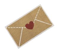 Generico Zerbino Ingresso Interno - Busta Cuore Tappetino Antiscivolo, Tappeto Da Pavimento, Tappeto Per Rimozione Polvere Ingresso San, Lino Rosso Amore Cuore Benvenuto Decorazione Vacanza Romantica