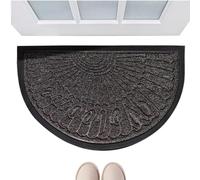 Generico Zerbino Interno | 40x60cm antiscivolo tappeto,Tappetino semicircolare a rapida asciugatura idroassorbente - Per Cane, Zampe, Fango, Scarpe, Esterno, Garage
