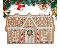 Generico Zerbino Natalizio - PVC | Zerbino Per Porta D'ingresso In Fibra Di Cocco A Forma Di Casetta Di Pan Di Antiscivolo | Gingerbread House Doorr Mart Per La Decorazione Natalizia 'ingresso Di C