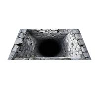 Genérico Zerbino per esterni, realistico, astratto, antiscivolo, effetto ottico, per pavimento e bagno, idea regalo per casa, compleanno, studio o appartamento