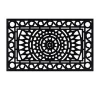 Generico Zerbino Rettangolare 45x75 cm in Gomma,Nero,2.35kg,155660