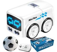 Generico Zheob Magic Mini Rc Bus - Gesto Aggiornato 2026, Bus Telecomandato Magico Con Dodge Automatico E Guida Di Pattuglia, Giocattolo Di Guida Di Pattuglia Con 5 Modalità, 2,4 Ghz(White)