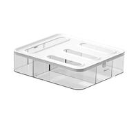 Generico Zip Lock Bag Organizer - PET Box With ABS/PVC Lid 31.5x27.8x8.2cm | Clear Storage Organizer For Kitchen Drawers | Compatible With Gallon, Quart, Sandwich, And Snack Size Bags
