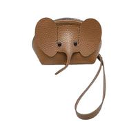 Generico Zipper Elephant Wallet - PU Leather Coin Purse, Small Card Holder
