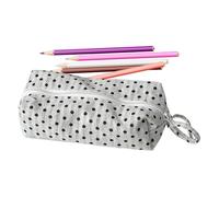 Generico Zipper Pencil Case, Large Capacity Organizer, Soft Dot Fabric Storage, School Supply for Daily Use, Stationery Pencil Bag, Travel Pen Organizer for Students Classroom Travel Office