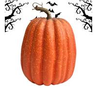 Generico Zucca Artificiale,Zucca Arancione Schiuma Decor Autunnale - Decorazione Ortaggi Stile Fattoria 20cm per Cucina Camera Portico Tavoli Interno Esterno Feste Autunnali