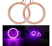 Générique 1 paio di lampadine LED COB 60 mm 45SMD COB con cover per fari auto, anello halo, luci DRL, decorazione DC 12 V 24 V (60 mm, rosa)