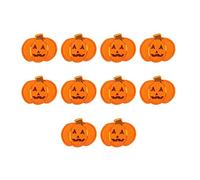 Générique 10 x toppa cucita in ferro badge badge borsa tessuto applique fai da te motivo zucca oro molto pratico e popolare design attraente